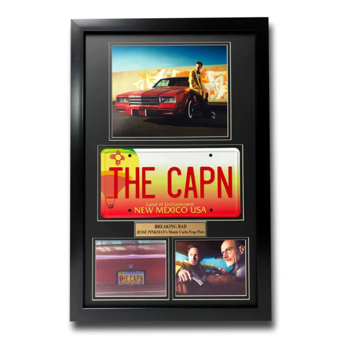 "Breaking Bad" Aaron Paul Movie Car License Plate Framed Collage