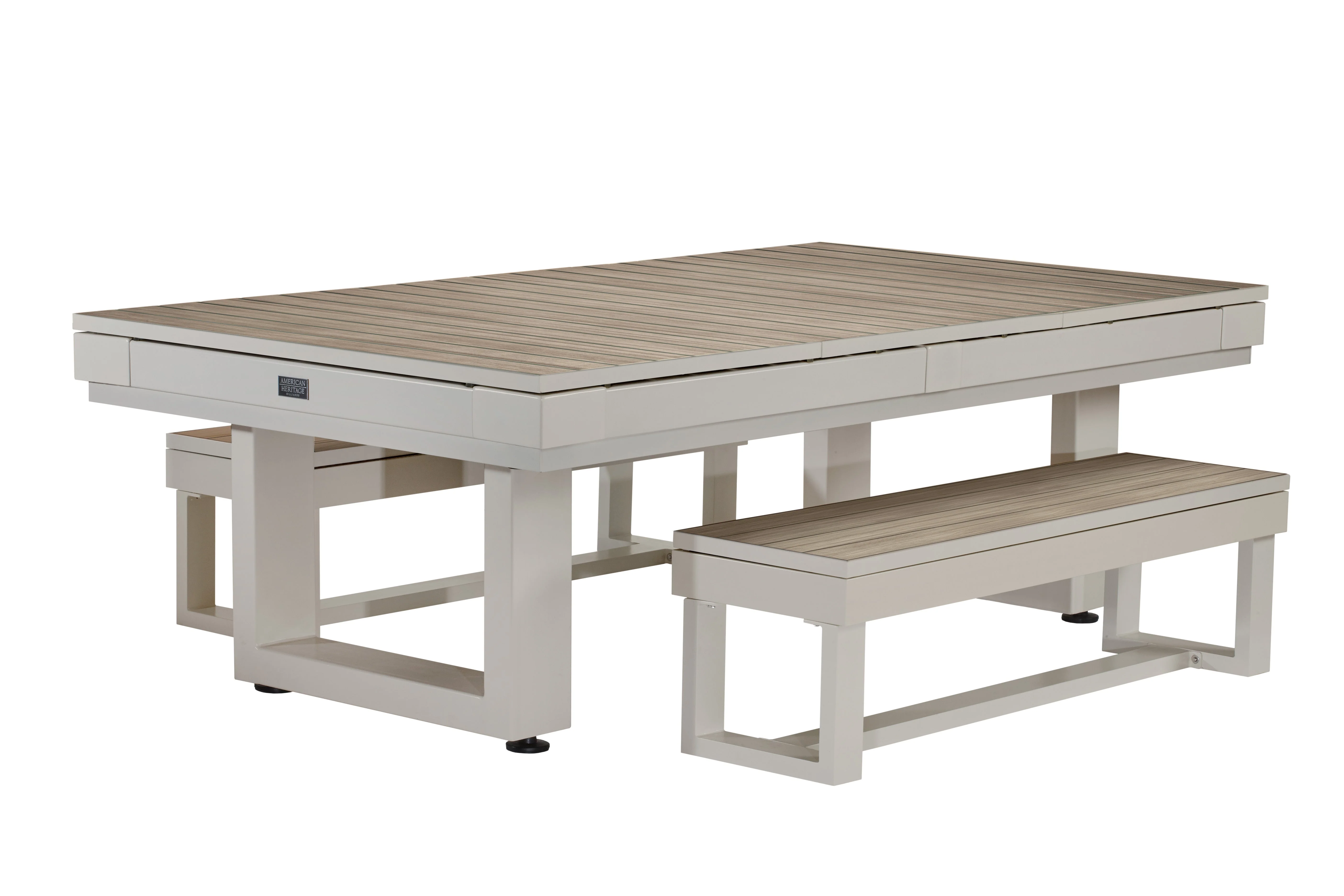 Lanai Optional Outdoor Top and Bench Combo - Oyster Grey