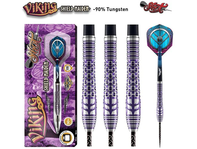Shot! Viking Shield-Maiden Steel Tip Dart Set - Image 2