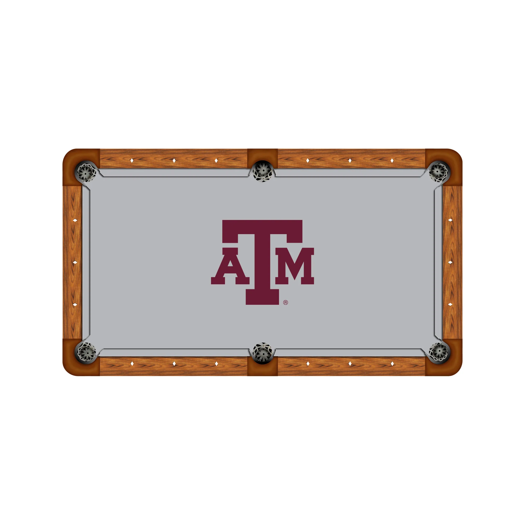 Wave 7 NCAA Alternate Logo Billiard Cloth - 8ft - Image 2