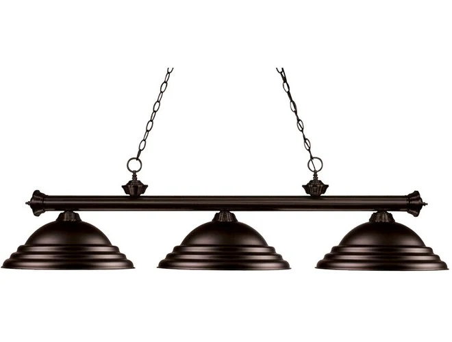 Z-Lite Riviera Bronze Stepped Pool Table light
