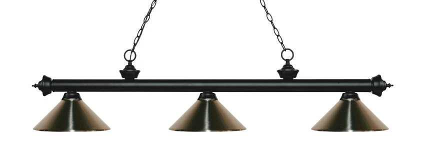 Z-Lite Riviera Matte Black with Brushed Nickel Shade
